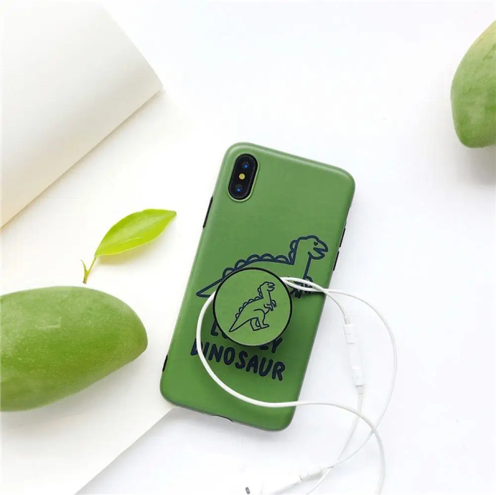 Ring air bag Stand holder dinosaur case for i phone X XR XS Max Expanding Grip For 6 6s 7 8 7plus |
