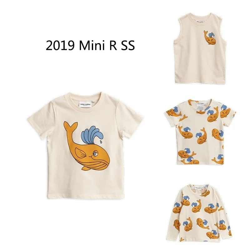 

Kids T Shirts 2019 Mini R Summer Boys Girls Cute Whale Full Print Short Sleeve T Shirts Baby Child Cotton Tops Tees Clothes