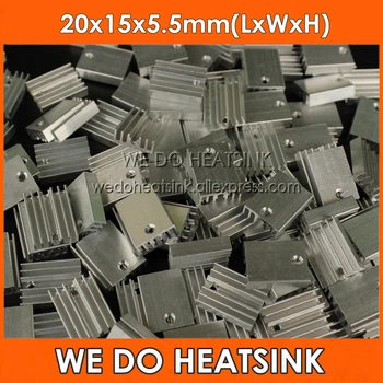 

WE DO HEATSINK 20pcs 20x15x5.5mm Heatsink Aluminum For 1W 3W 5W LED With M3 Screw hole