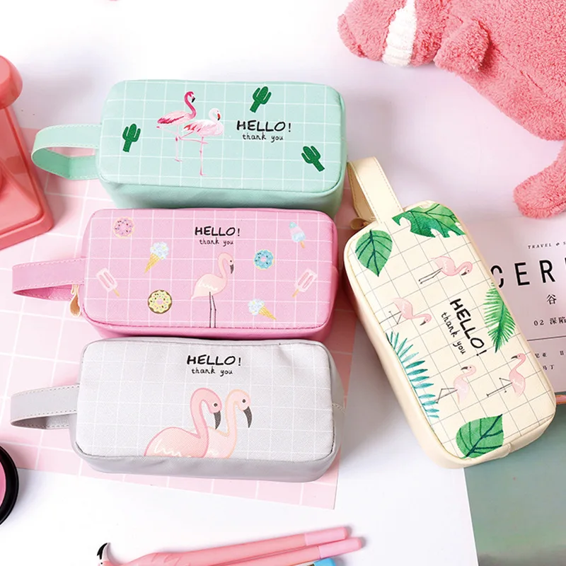Grande Caixa de Lápis de Pelúcia Coloridos do Arco Pencilcase Suprimentos Caneta Escola Bts Bolsa Menina da Escola Dom Artigos de Papelaria Escola Caixa de Lápis Bonito 8 Grande arco íris lápis caso colorido de