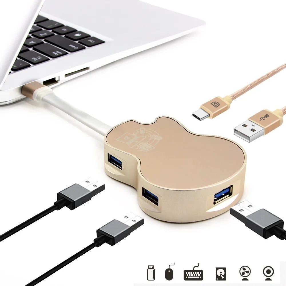 USB 3 0 концентратор креативная элегантная гитара Форма 4 Порты и разъёмы s мульти
