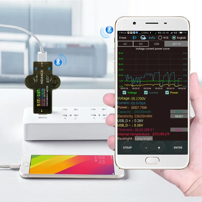 

HD Color Sreen USB 3.0 Tester Voltmeter Ammeter Voltage Current Meter Battery Charge Measure Cable Resistance