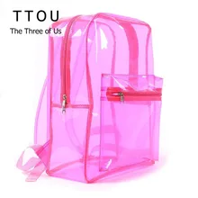 TTOU, женский прозрачный рюкзак из ПВХ, женский, прозрачный, Желейный, для путешествий, рюкзак, кошелек, кристалл, пляжная сумка, переносная, женская, Желейная сумка