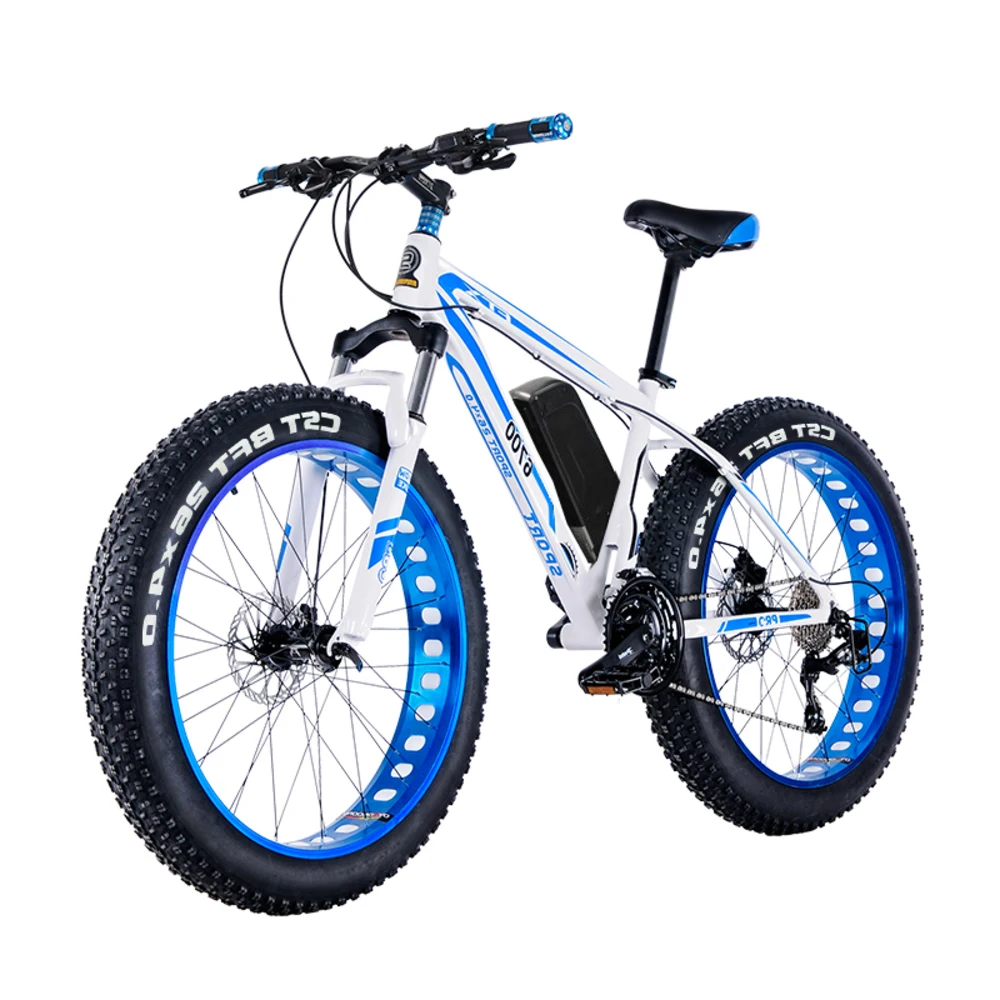 Fat Электрический Ebike 26 шина для горного велосипеда 48 В Аккумулятор