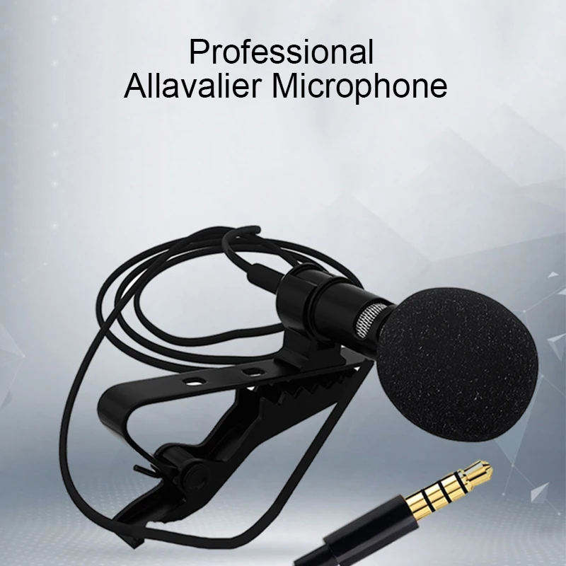 

LEORY Portable Condenser Microphones Lapel Clip-on Microphone Lavalier Wired Mic for Recording Speech Microfone 3.5mm Jack Mini