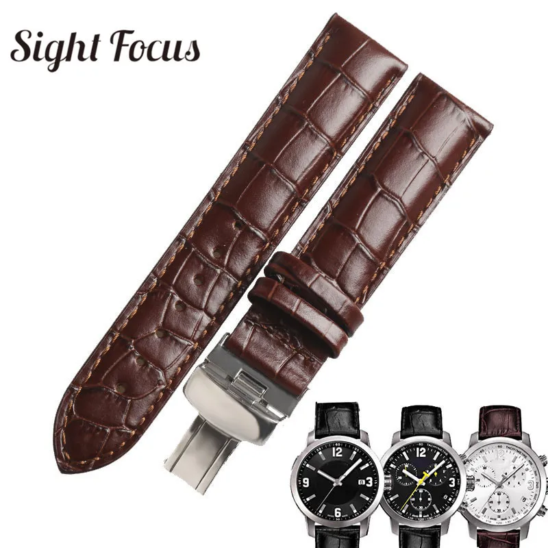 Ремешок из телячьей кожи для Tissot PRC200 браслет часов T055 черный коричневый 23 мм |