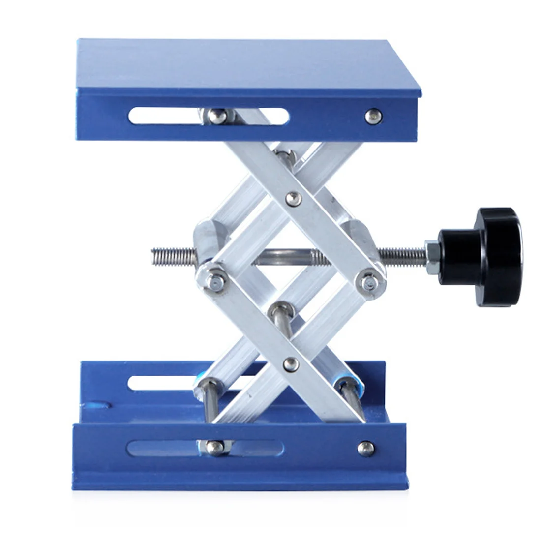  Aluminum Router Lift Table Woodworking Engraving Lab Lifting Stand Rack Lift Platform 100*100mm