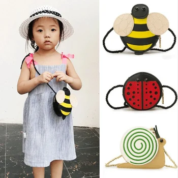 

Baby Purse Gifts Cartoon Animals Bag Snail Ladybug Bee , Baby Kid's Kindergarten Plush Satchel Messenger BAG Backpack