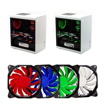 

200pcs Quiet 120mm DC 12V 3+4pin LED Effects Clear Computer Case Cooling Fan