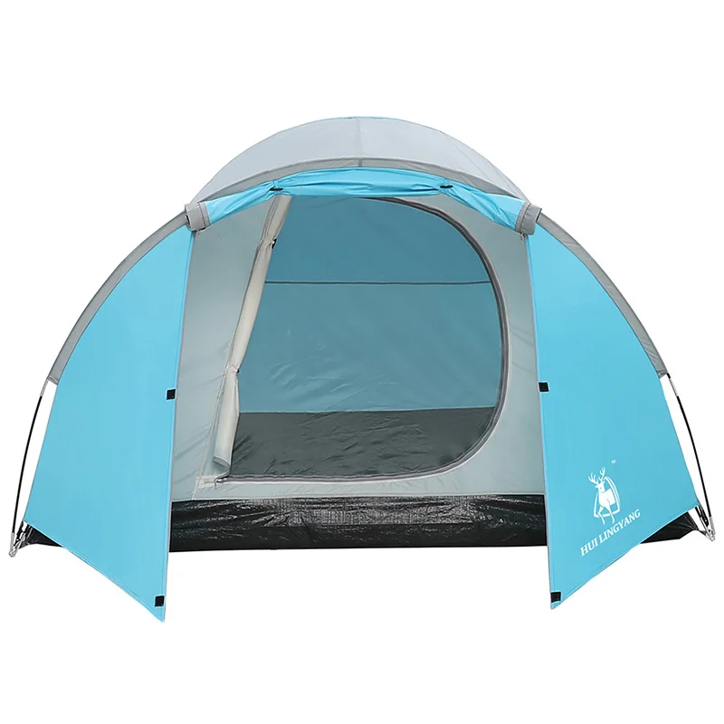 HUILINGYANG 2-4 человека Кемпинг палатка одна спальня одна гостиная двухслойная PU 2500 Водонепроницаемый непромокаемый Открытый кемпинг палатка