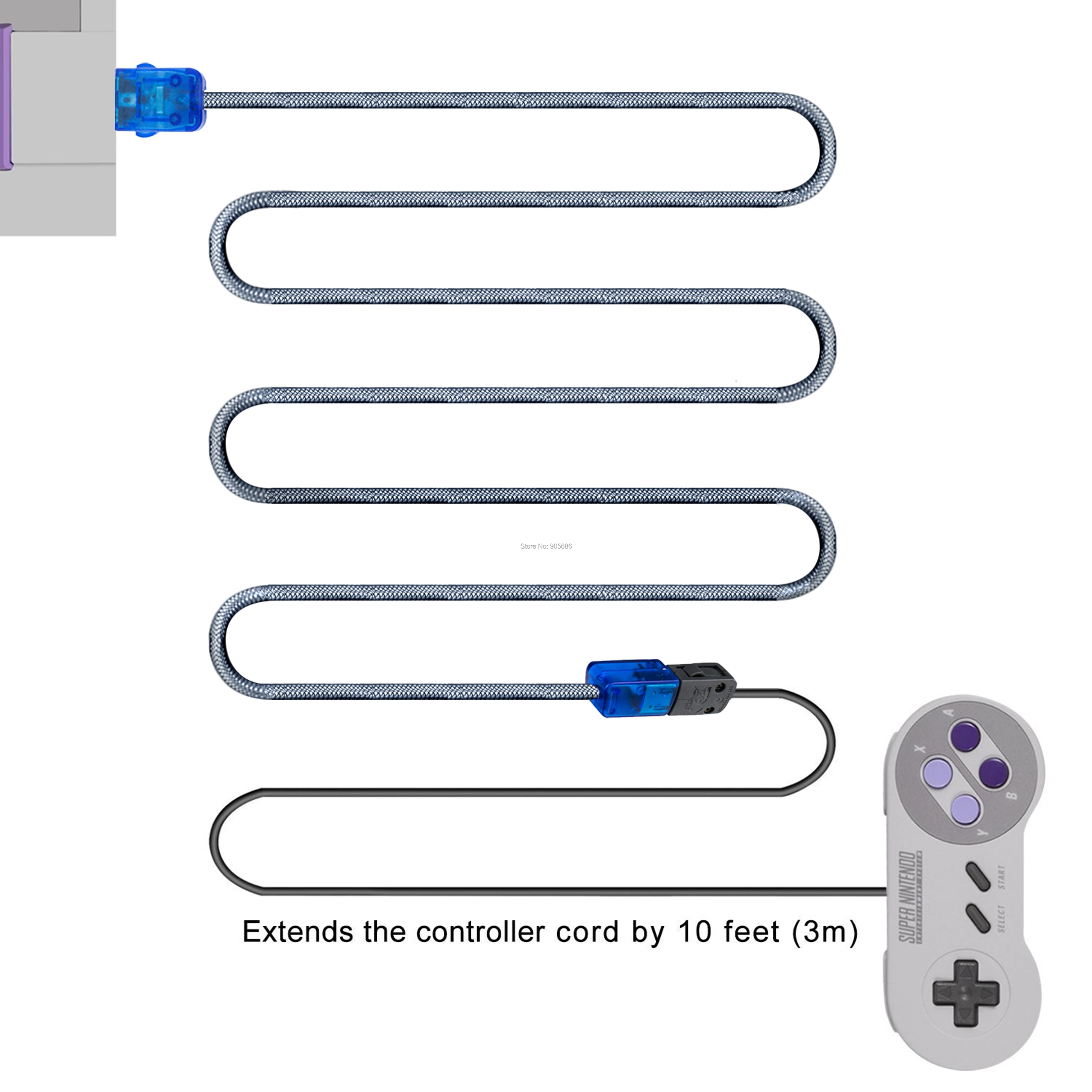 Удлинительный кабель 3 м игровой удлинитель для Nintendo SNES 2017 классический мини