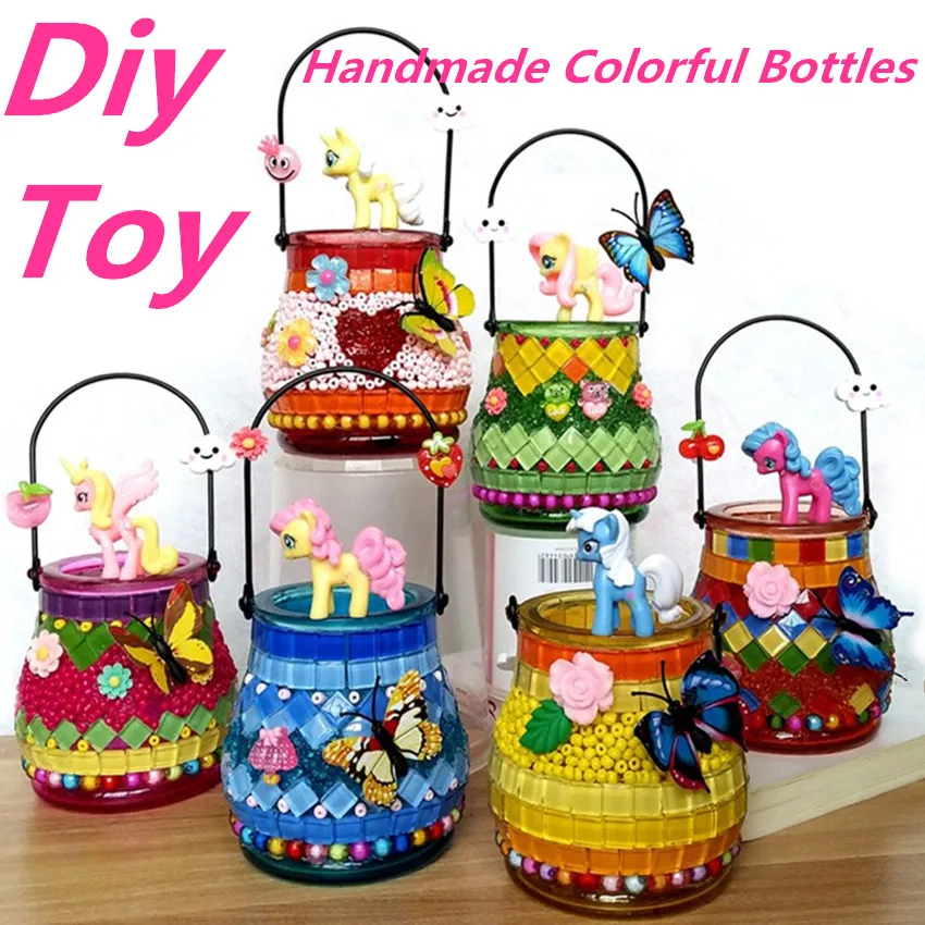 1PCS DIY 3D Vase Model Puzzle Game For Children Child  Mosaics Sticky Crystal Art Craft Toy Kid Early Learning Handmade Toys