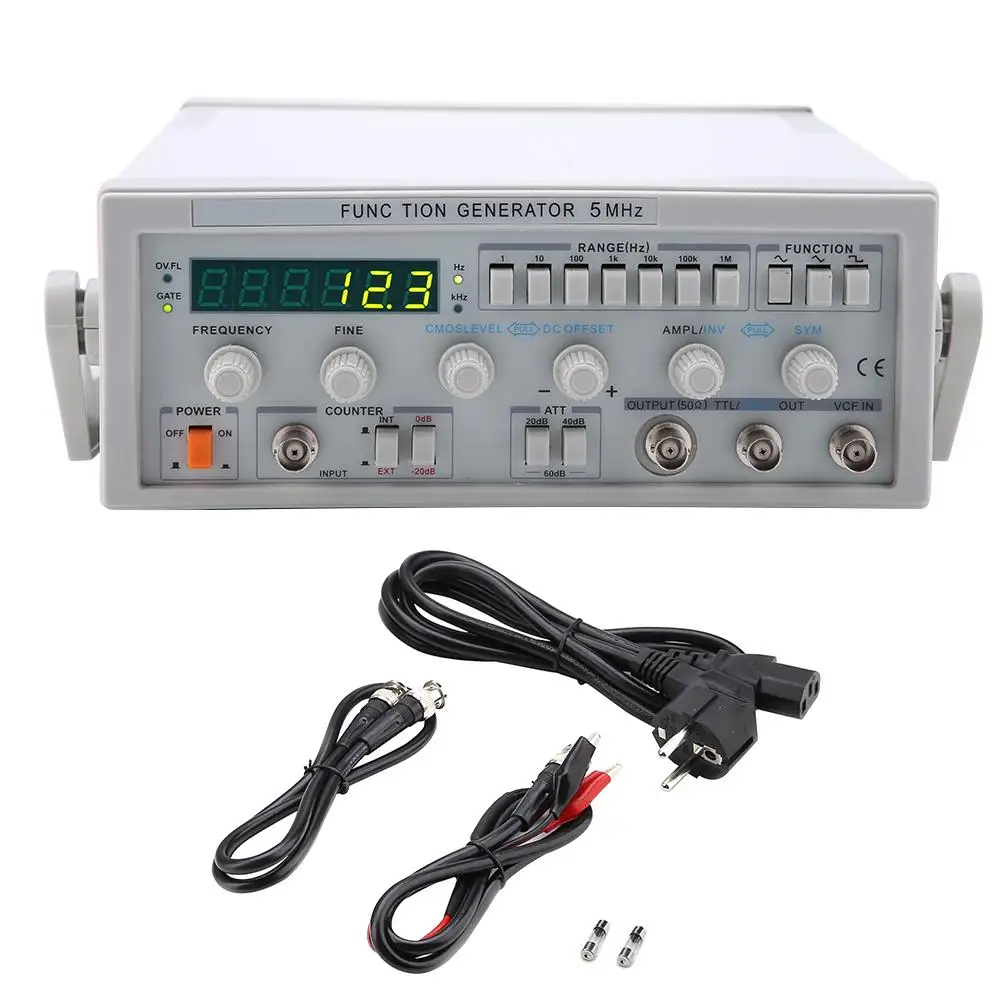 LW-1642 цифровой Функция генератор сигналов AC220V штепсельная вилка европейского стандарта 0,1 Гц-5 МГц Частота
