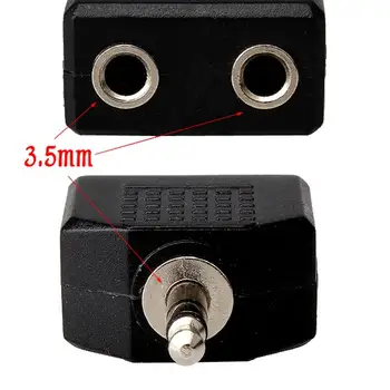 

High Quality Audio Earphone Headphone Splitter Adapter 3.5mm to 2 Earbuds Stereo Headset Splitter Earphone Accessories Hot Sale