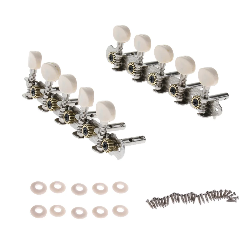 1 Set 5r5l Guitar Tuning Pegs Tuners Machine Heads For 10 String
