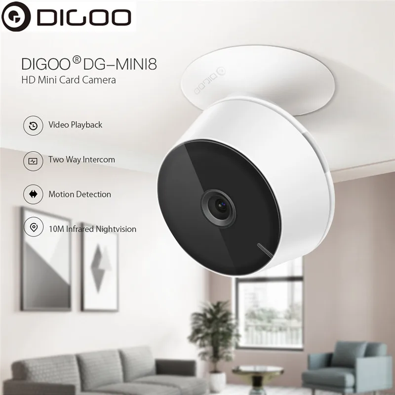 Digoo DG-Mini8, HD 2,4G, 1080 P, беспроводная, wifi, для помещений, безопасность, ip-камера, ночное видение, обнаружение движения, двусторонний аудио, Радионяня