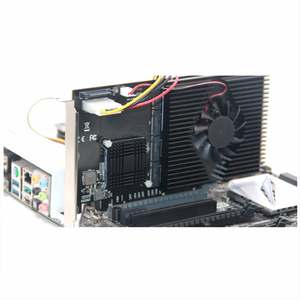  Tarjeta adaptadora PCI-E de 215*125mm LM313 PCI-E 8X/16X a 4P m2 (Protocolo PCI-E) tarjeta elevador