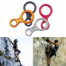 35KN Pull Force Outdoor Rock Climbing 8 Ring Descender Escape Rope Slow Descent Device Professional Descender for 8-13mm rope