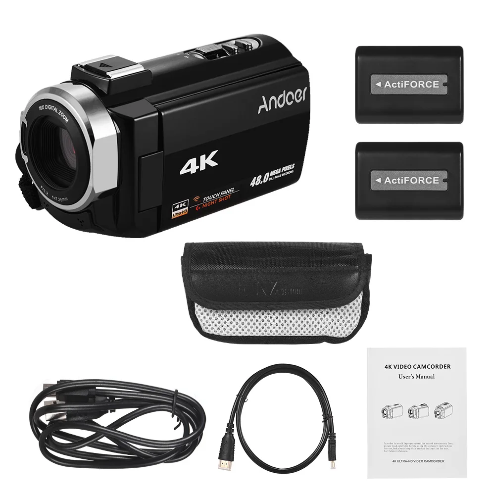 Видеокамера Andoer DV 3 &quotс подключением к Wi Fi ИК ночным видением крепление Горячий