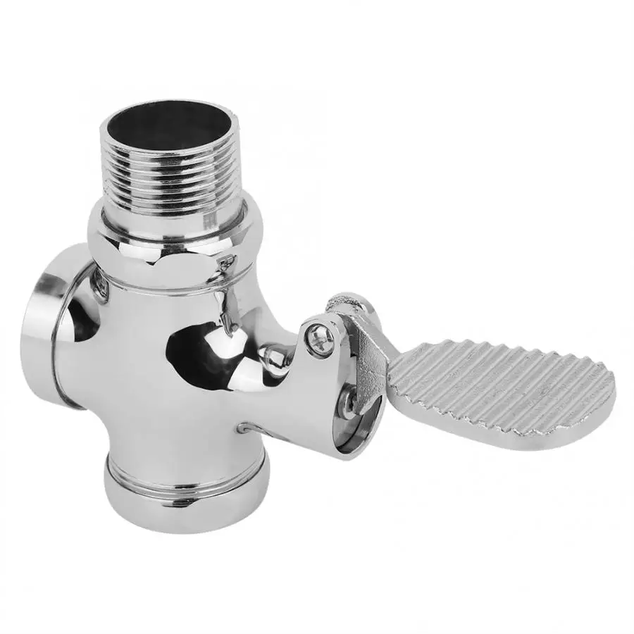 

Bathroom Toilet Pedal Flush Valve Foot-pressing Flushing Tool Pedal Foot-pressing Delay Flush Valve Autonatic WC Flush