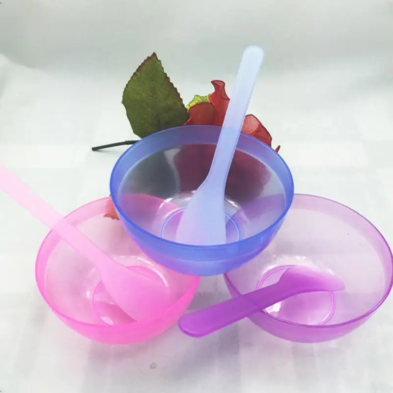 

2 Sets Clay Plasticine Mixing Bowl with Stirring Spoon DIY Crystal Slime Plasticine Mixing Bowls Making Tools