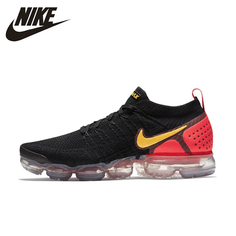 Скидка Оригинальные мужские кроссовки для бега Nike Vapormax Flyknit 2, удобные дышащие кроссовки на воздушной подушке, спортивные кроссовки для улицы #942842