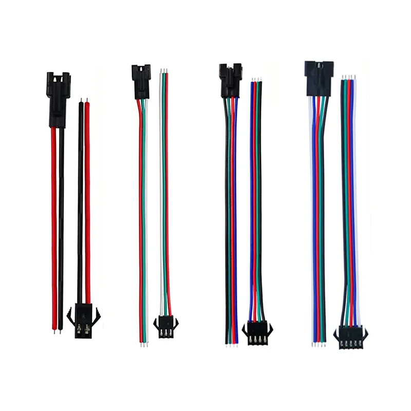 5 100 пар 2 3 4 штырьков разъем SM для jst 2PIN 3pin 4pin 5pin провод штекер pigtail светодиодная