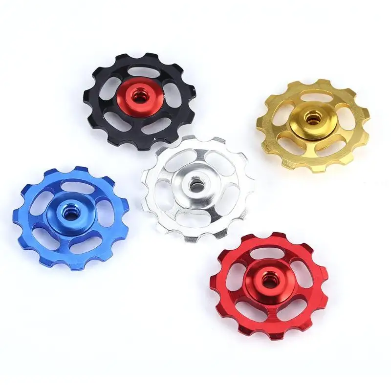 

Bicycle Rear Wheel MTB 11T Derailleur Ceramic Bearing Pulley CNC Road Bike Guide Roller Idler Part Outdoor Cycling Accessory
