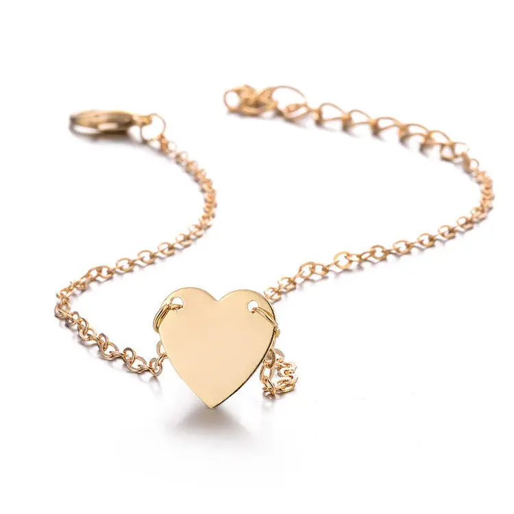 

925 Silver Heart Foot Bracelet, Feet Chain, Ankle Bracelet Foot Jewelry Leg Anklets Foot Ankle Bracelets Chain