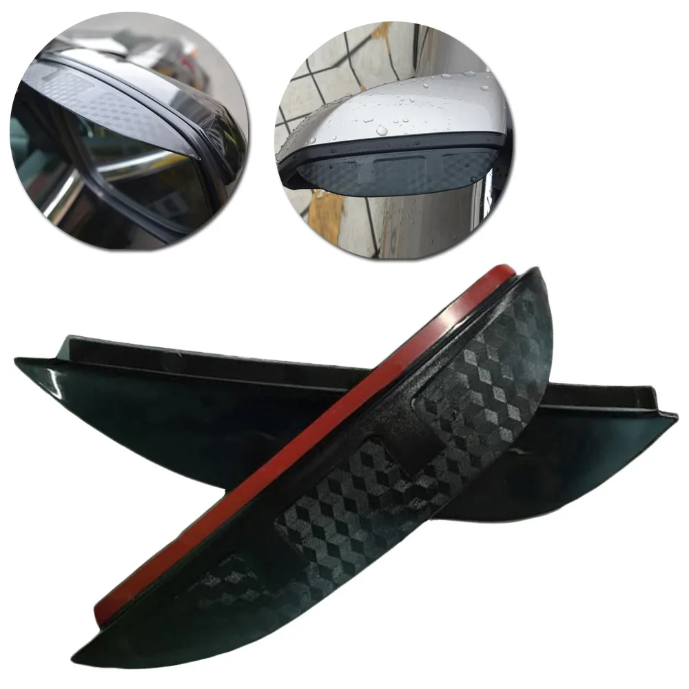 

2x Car Rearview Mirror Rain Eyebrow Board Shield Water Guard For 18 Toyota Camry