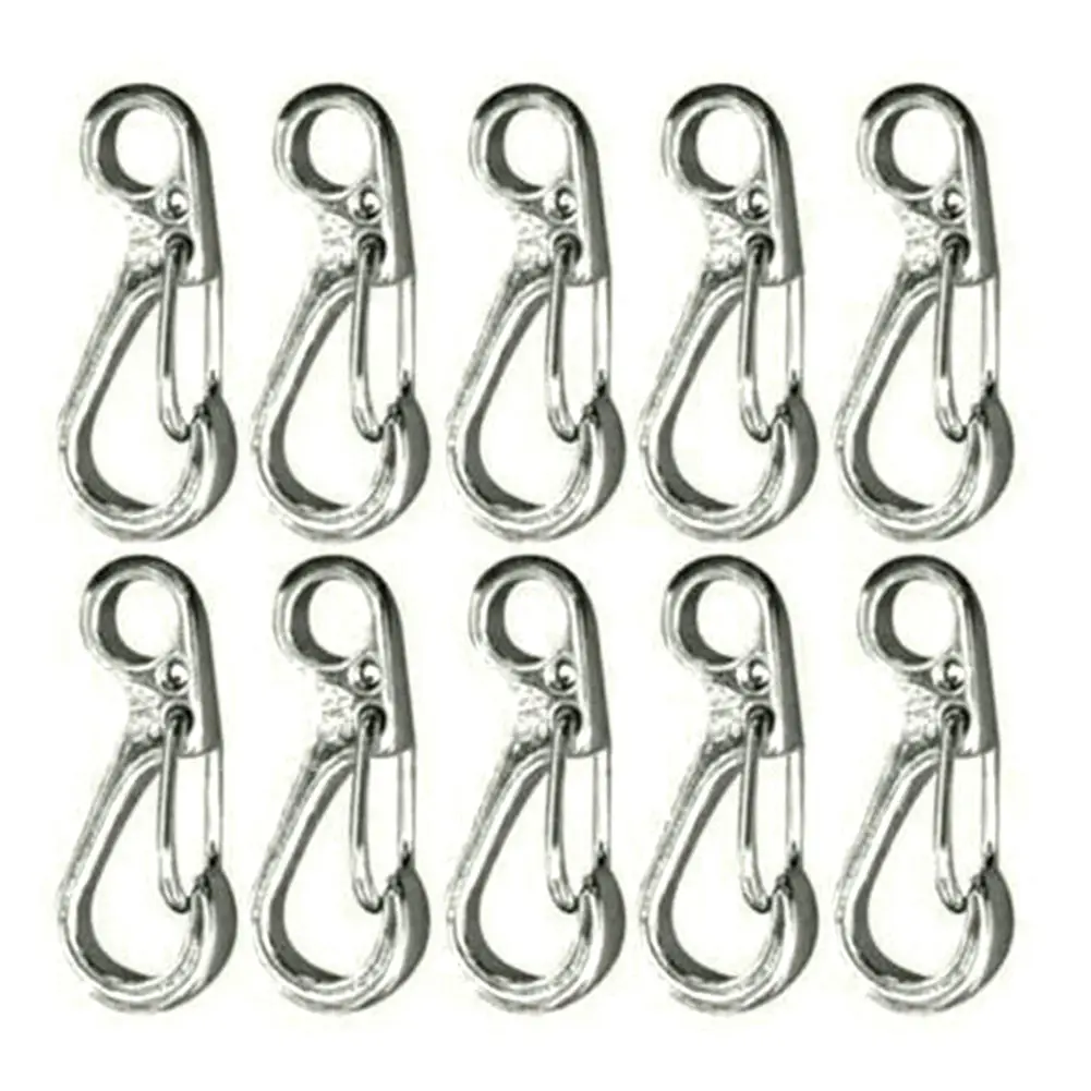 

10 Pcs For Camping Keychain Carabiner Clip Parachute Spring Hang Buckle Clasps Outdoor Backpack Lock Hook Survival Gear
