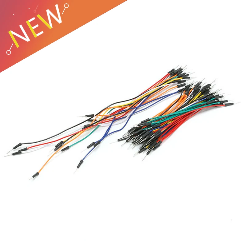 65 шт./компл. кабель со штыревыми соединителями на обоих концах для подключения для гибких матов линия провода соединительного кабеля для Arduino макетная плата линии соединительная линия выпечки лигирование