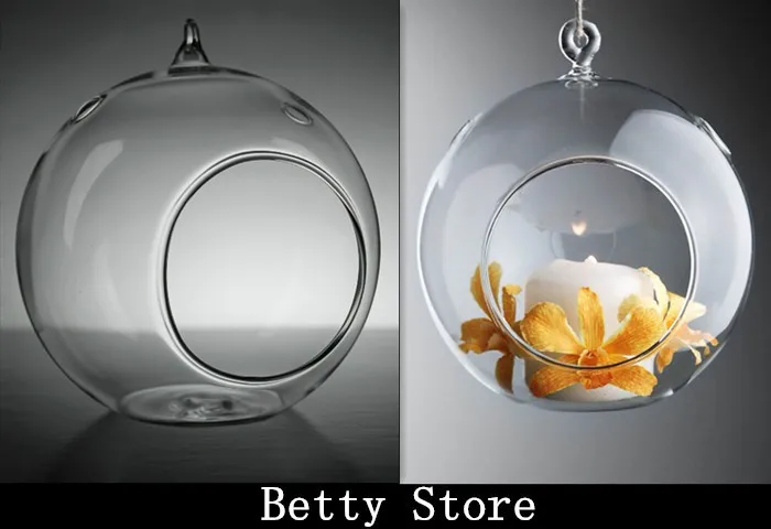 Betty Store Диаметр = 15 см стеклянная террариумная ваза Свадебные украшения висячий стеклянный Глобус подсвечник бар декорация KTV