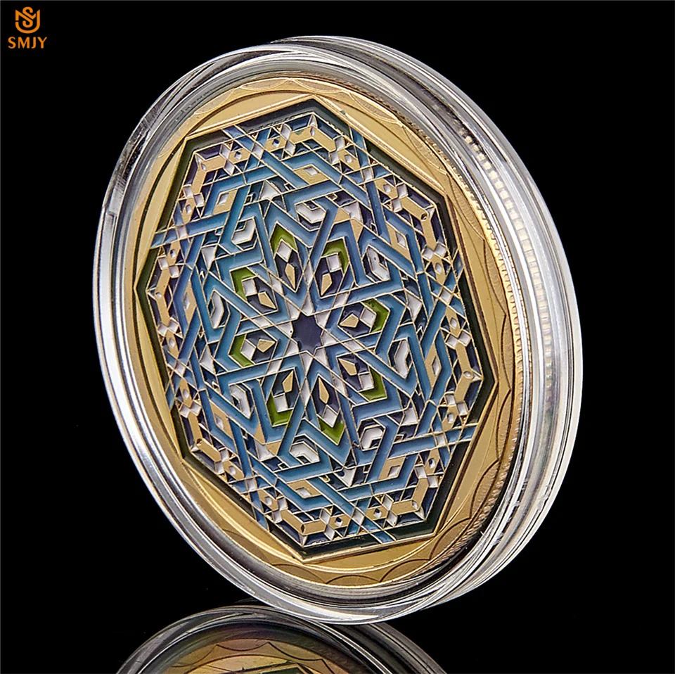 Рамадан Карим восьмиугольная Саудовская Арабская Исламская позолоченная копия Коллекционная монета и подарок на праздник