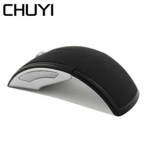 CHUYI беспроводная мышь 2,4 ГГц Складная компьютерная тонкая Mause Mini USB оптическая Arc дорожная мышь для microsoft ноутбука ПК рабочего стола
