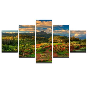 

Modern Canvas Painting Print Wall Art 5 Pieces Pictures Beautiful Flowers Posters and Prints Home Decor Framed Ready To Hang