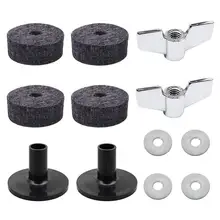 12pcs Cymbal Replacement Parts Accessories Set ( 2pcs Cymbal Sleeves + 2pcs Wing Nuts + 4pcs Washers + 4pcs Cymbal Felt Pads ) 12pcs Cymbal Replacement Parts Accessories Set ( 2pcs Cymbal Sleeves + 2pcs Wing Nuts + 4pcs Washers + 4pcs Cymbal Felt Pads )