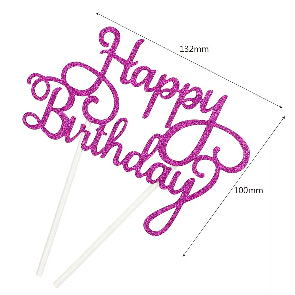 Double Stick Baking Decoration Cake Flags - Happy Birthday Cake Tools Gadgets for Family Birthday Party - Cooking Supplies image 6