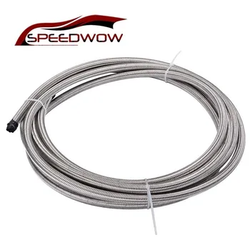 

SPEEDWOW Engine Parts AN3 AN4 AN6 AN8 AN10 Stainless Steel Braided PTFE Hose Fuel Oil Gasoline Brake Line Hose 3M