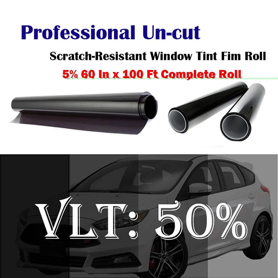 Mayitr 1 шт. 50*100 см VLT 50% черная стеклянная оконная пленка анти УФ автомобильный
