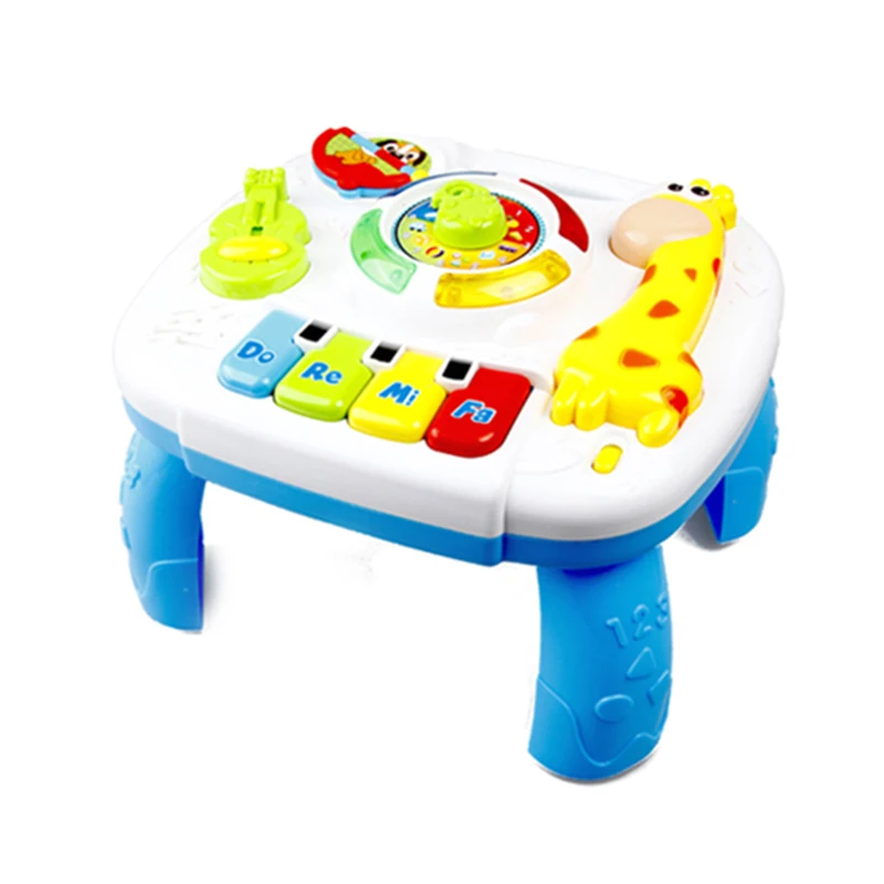 Kids Multifunctional Learning Desk Giraffe LED Light Music Babies Educational Toys YJS Dropship