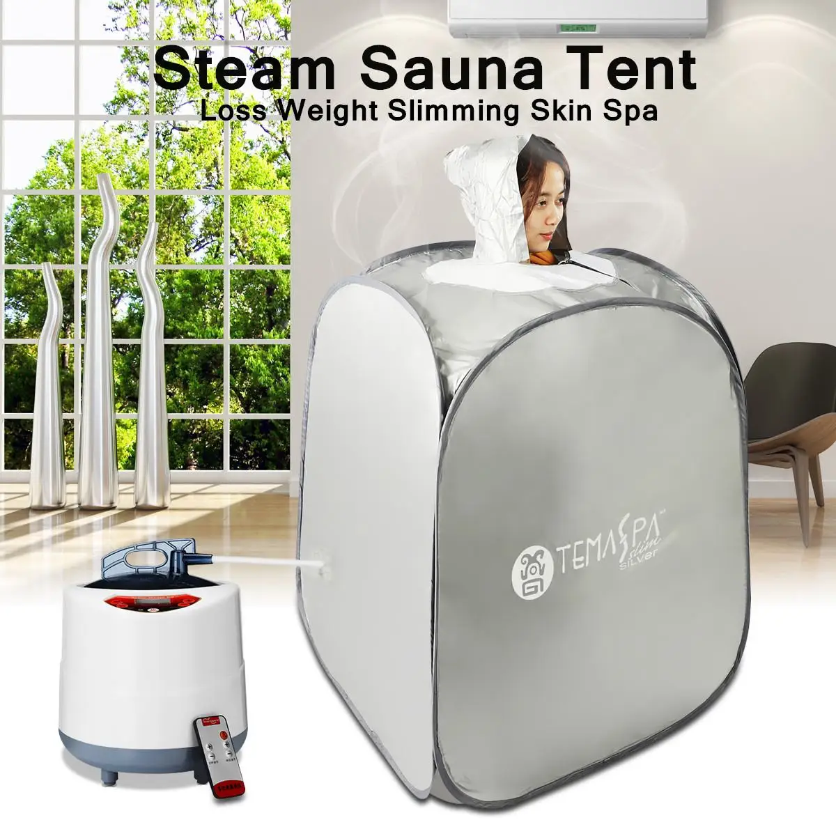 2L Portable Steam Sauna Room Tent Home Indoor Loss Weight Slimming Skin Spa New