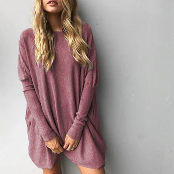 

Sweater Tops Women 2018 Autumn Winter Long Sleeve Plus Size Pullovers Elegant Women Loose Female Sweater Clothing