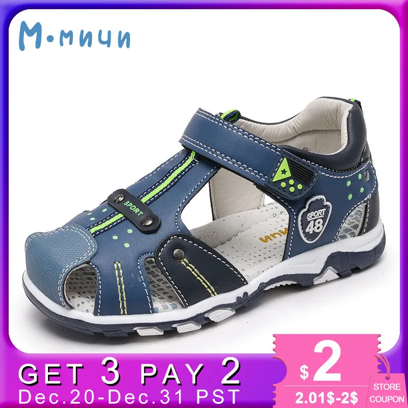MMnun Moscow Warehouse 2018 Orthopedic Kids Shoes Kid Shoes Children Boys Sandals Flat Shoes Closed Toe Size 22-32 ML2623