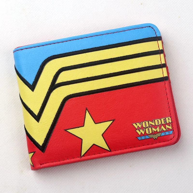 

Comics Super hero Wonder Woman wallet women men Bi-fold Wallet boys Girls coin card Purse