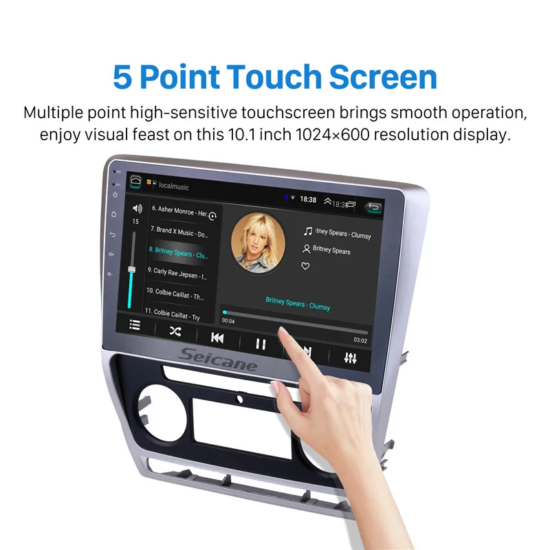 Цена Seicane Android 8,1 10,1 дюймов сенсорный экран font b gps b font Автомагнитола для 2007 2008 2012 2013 2014 SKODA Octavia музыкальный мультимедийный плеер