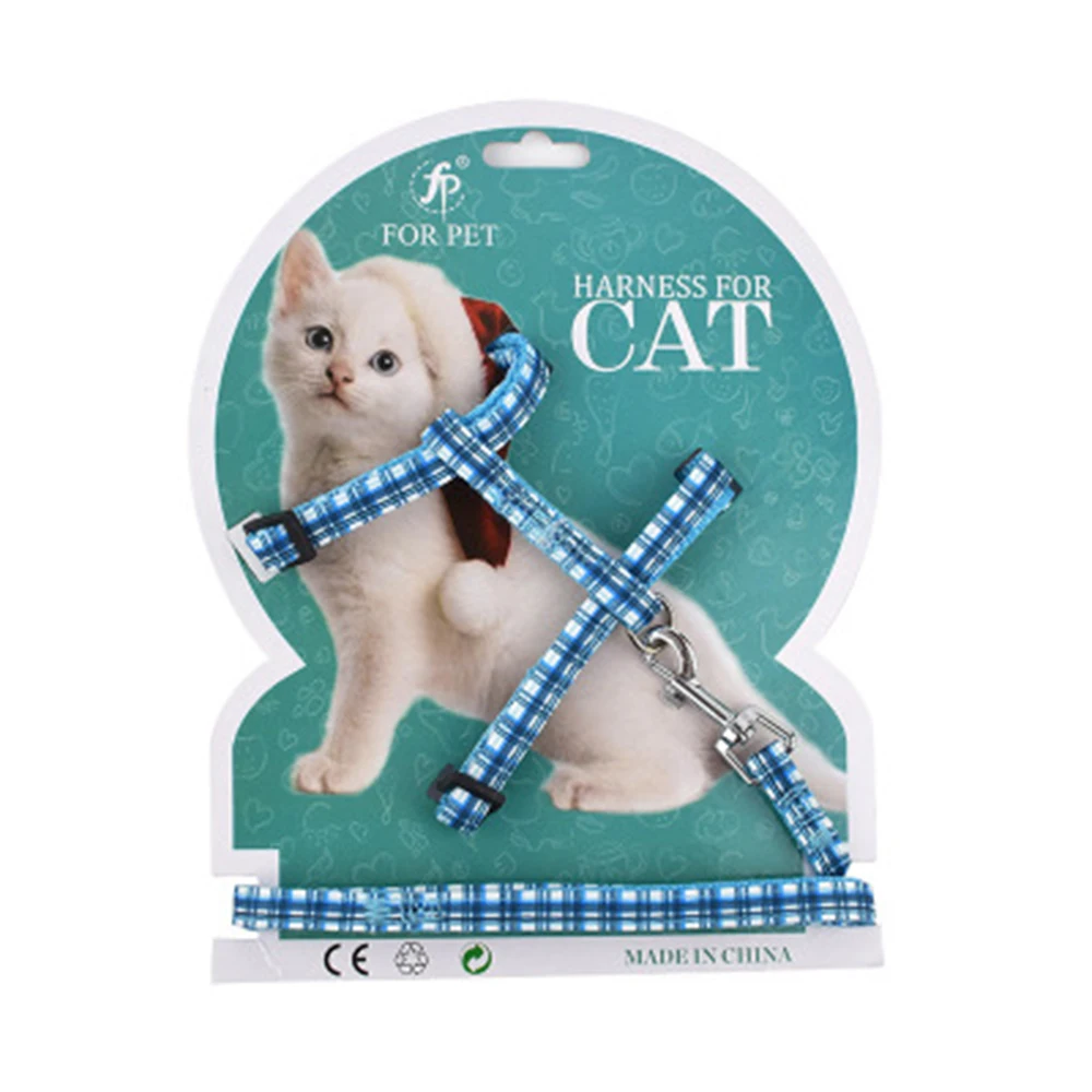 Pet Personalized Cat Collar Harness Leash With Name ID Tag Adjustable Pet Traction Kitten Collar For Cat Harness Belt Pet Personalized Cat Collar Harness Leash With Name ID Tag Adjustable Pet Traction Kitten Collar For Cat Harness Belt