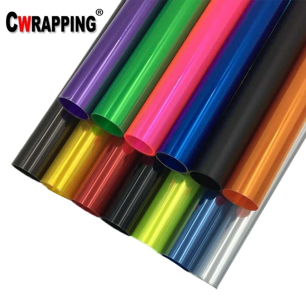 

9m Car Tailight Headlight Gloss Tint Vinyl Wrap Film Sheet Light Cover Stickers Brake Light Auto Decoration Decals Car Styling