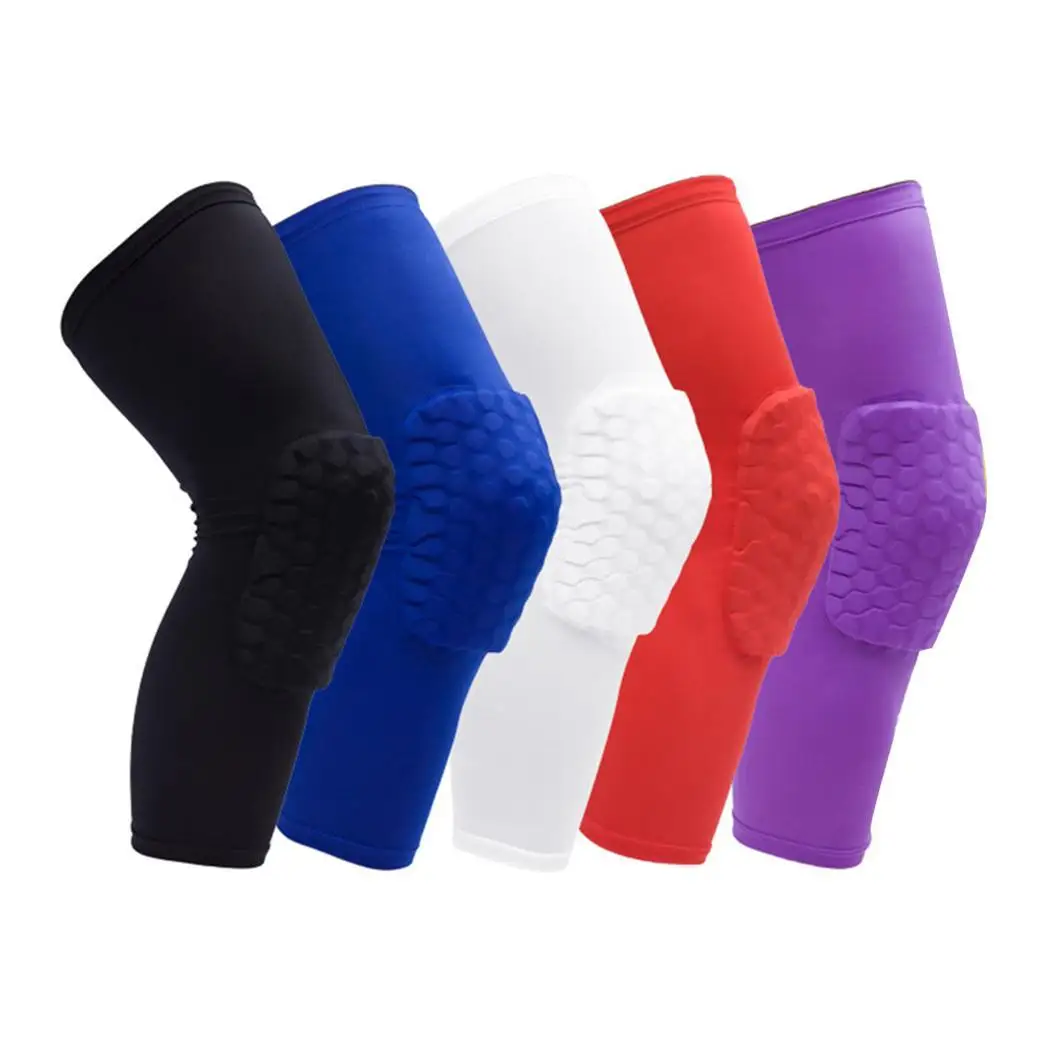 

2 Packs (1 Pair) Kids Adult EVA Pads Crashproof Basketball Leg Knee Long Sleeve Protector Gear S-XL