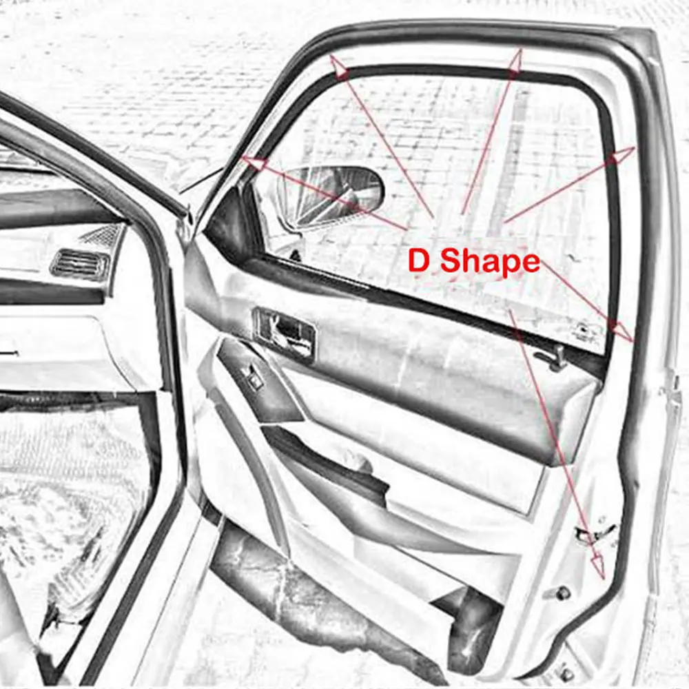 Vehemo мм 6 м 10 мм Маленькая D Полоса багажника универсальная приборная панель двери резиновые двери автомобиля уплотнительная полоса автомобиля оконные рамы автомобильные аксессуары